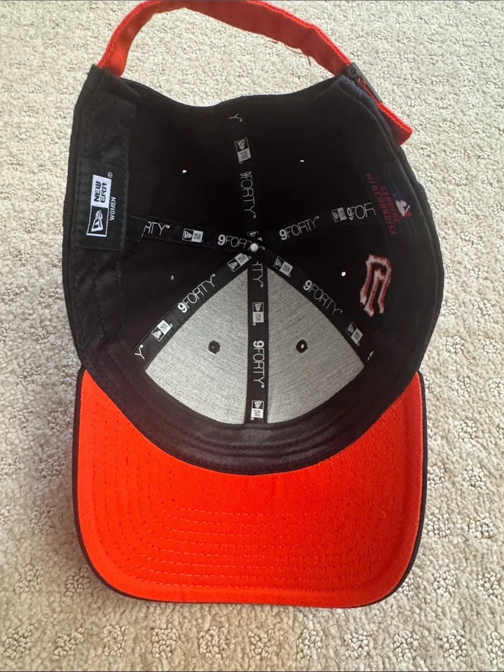 GIANTS Embroidered Black Baseball Cap with Orange Accents